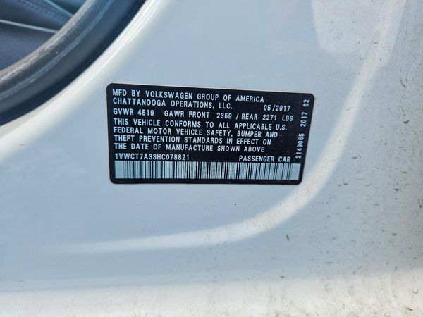 2017 VOLKSWAGEN PASSAT SEL Premium
