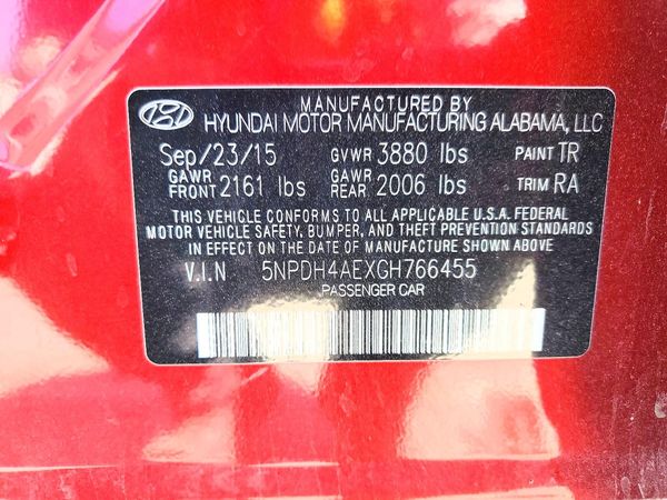 2016 HYUNDAI ELANTRA