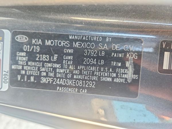 2019 KIA FORTE