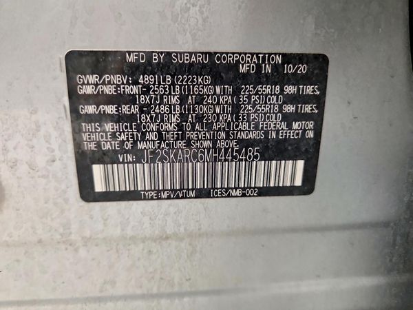 2021 SUBARU FORESTER Sport