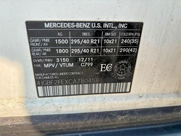 2012 MERCEDES-BENZ GL-CLASS GL350 BLUETEC 4-MATIC