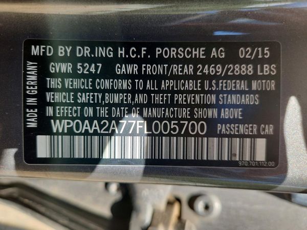2015 PORSCHE PANAMERA Base (2WD), 4 (4WD)