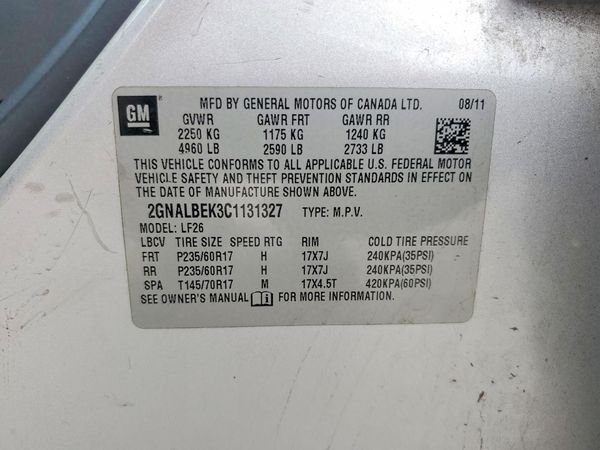 2012 CHEVROLET EQUINOX LS