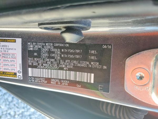 2016 TOYOTA 4RUNNER Base Grade