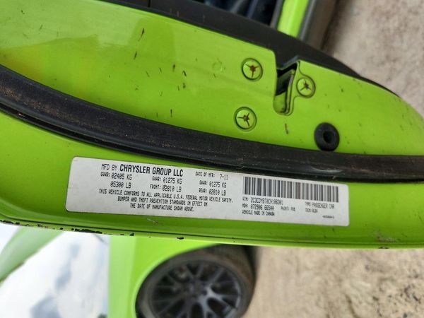 2012 DODGE CHALLENGER R/T — VINS