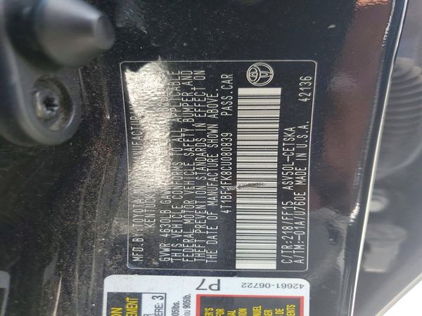 2012 TOYOTA CAMRY