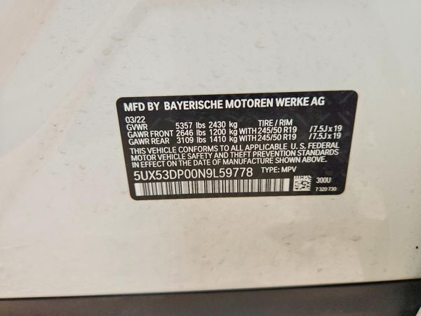 2022 BMW X3 xDrive30i