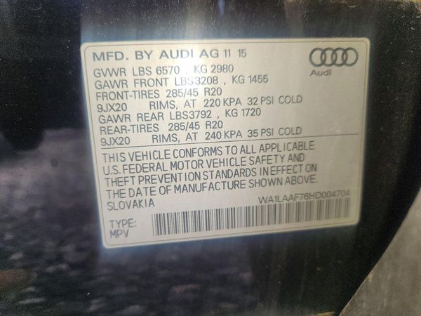 2017 AUDI Q7 quattro Premium Plus