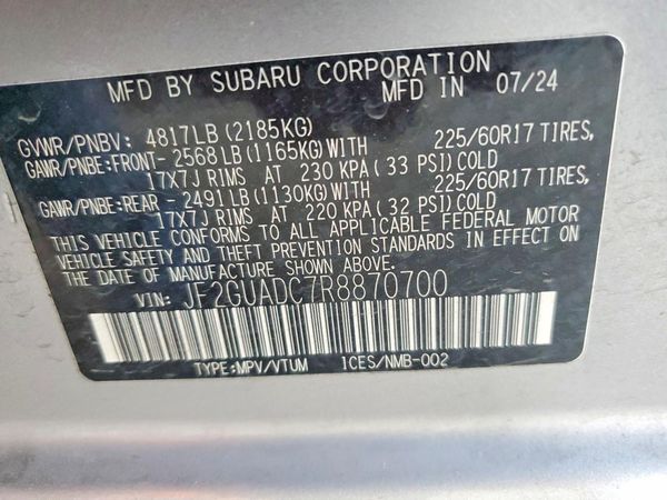 2024 SUBARU CROSSTREK
