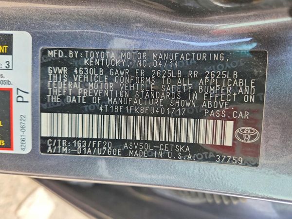 2014 TOYOTA CAMRY