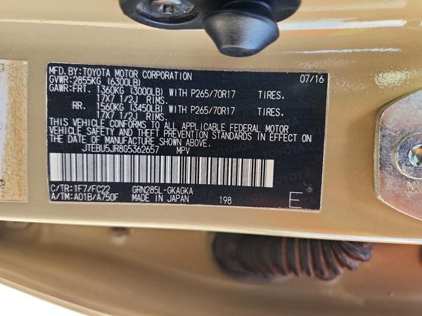 2016 TOYOTA 4RUNNER Base Grade