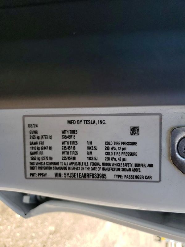 2024 TESLA MODEL 3
