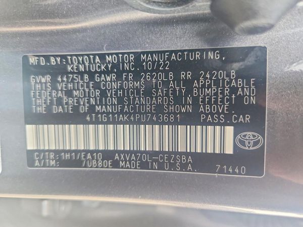 2023 TOYOTA CAMRY