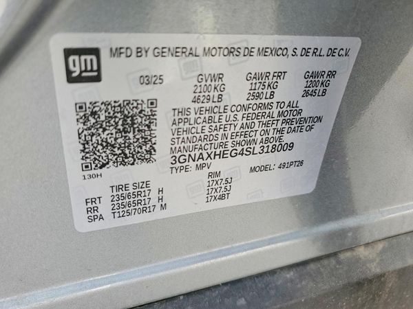 2025 CHEVROLET EQUINOX 1LT — VINS