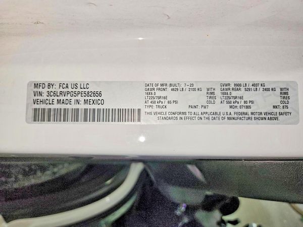 2023 RAM PROMASTER 2500
