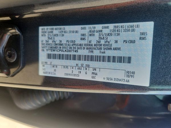 2020 FORD F150