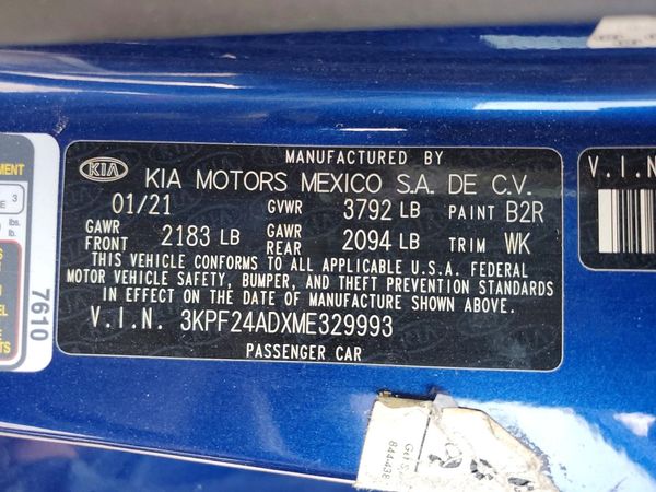 2021 KIA FORTE