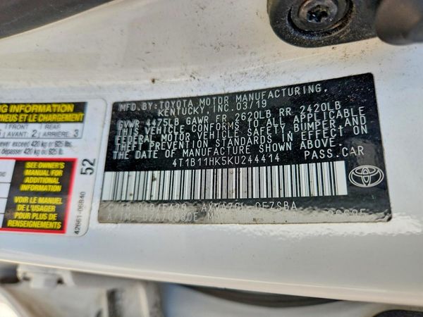 2019 TOYOTA CAMRY