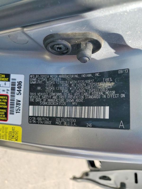 2014 TOYOTA SIENNA
