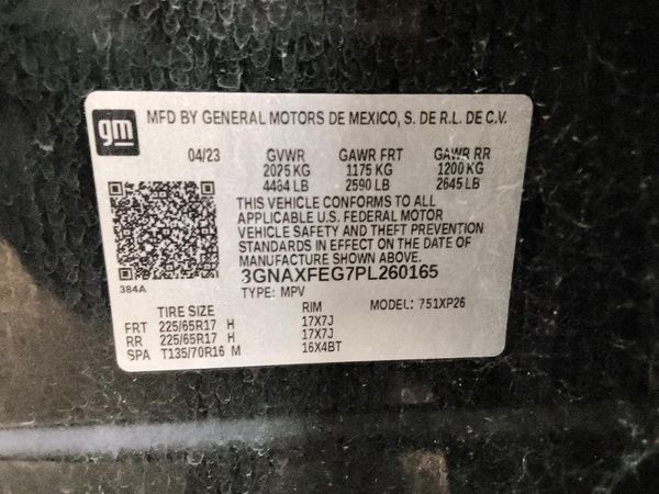 2023 CHEVROLET EQUINOX LS (1FL) — VINS