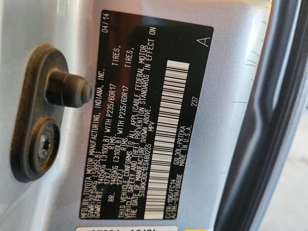 2014 TOYOTA SIENNA — VINS