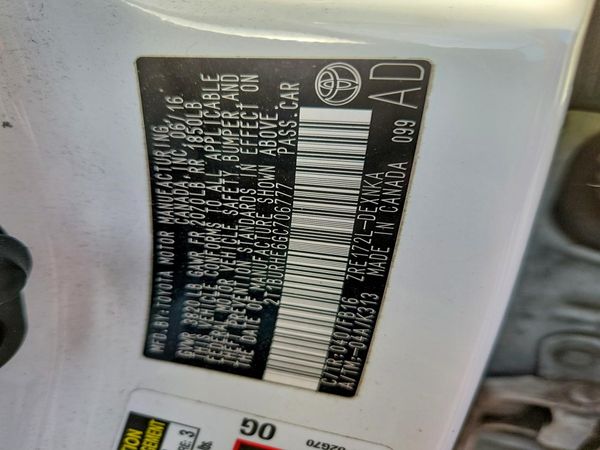2016 TOYOTA COROLLA L/LE