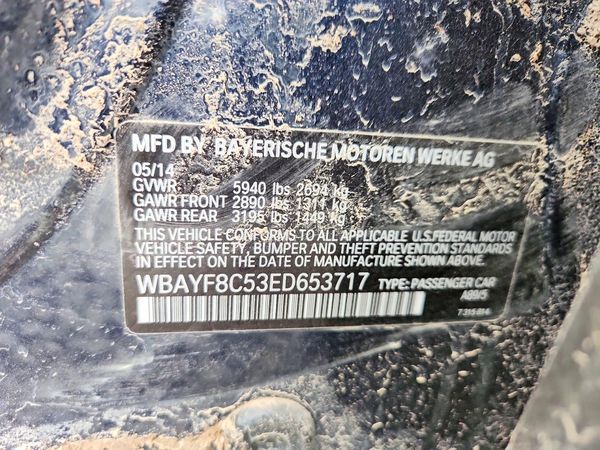 2014 BMW 7 SERIES — VINS