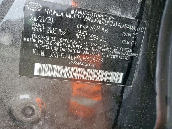 2020 HYUNDAI ELANTRA