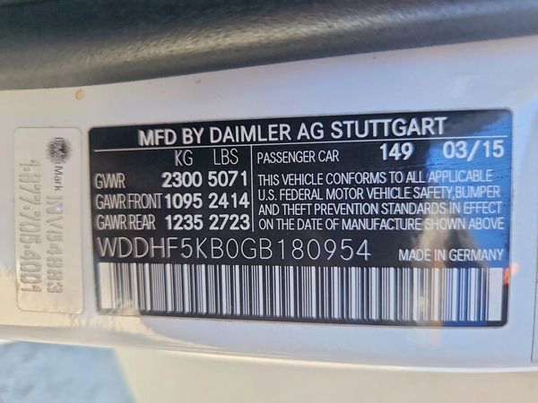 2016 MERCEDES-BENZ E