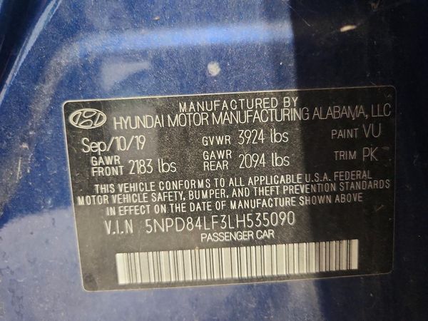 2020 HYUNDAI ELANTRA