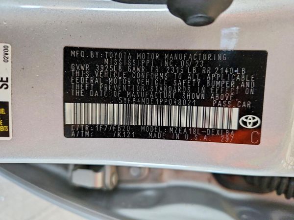 2023 TOYOTA COROLLA
