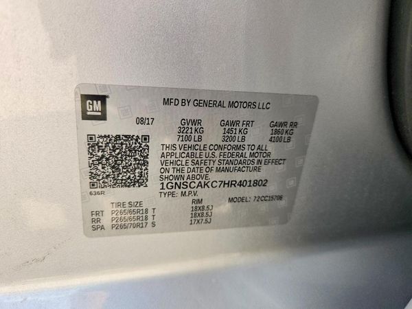 2017 CHEVROLET TAHOE LS