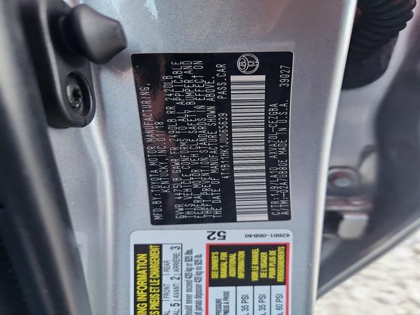2018 TOYOTA CAMRY