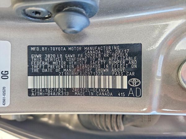 2018 TOYOTA COROLLA