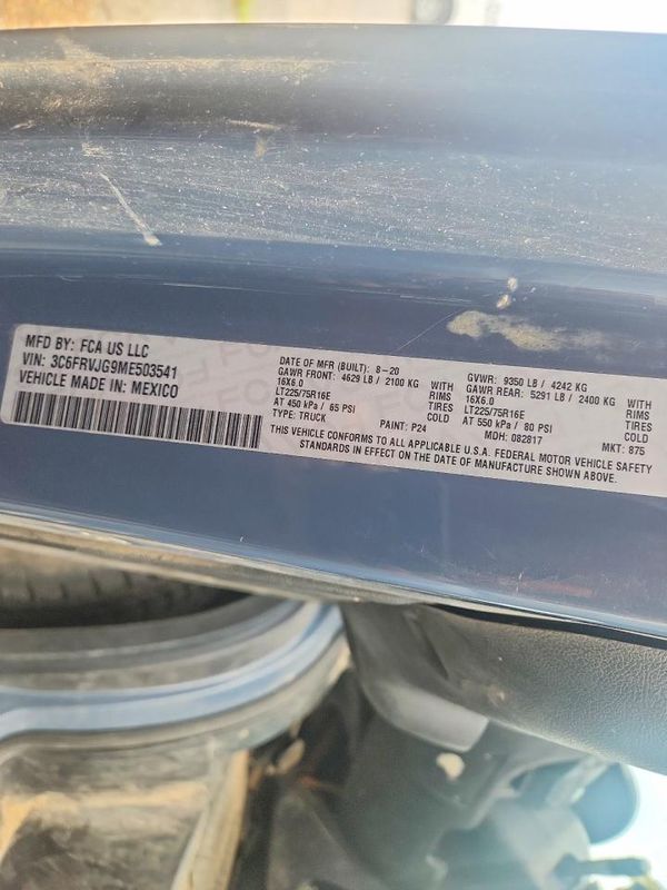 2021 RAM PROMASTER 3500 — VINS