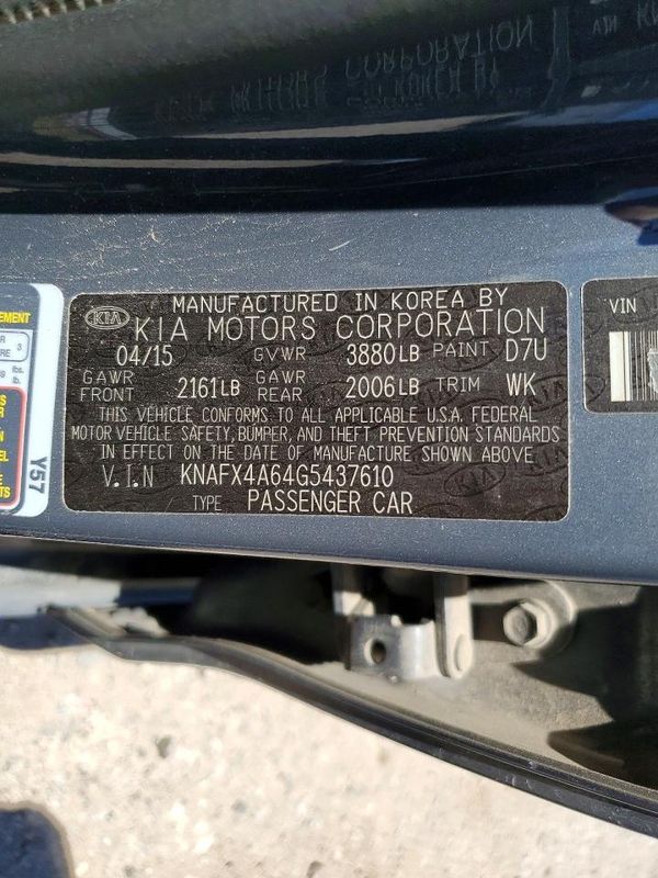 2016 KIA FORTE