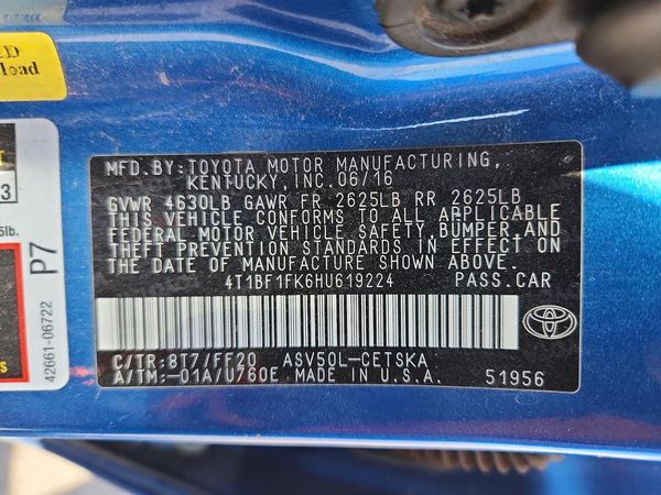 2017 TOYOTA CAMRY