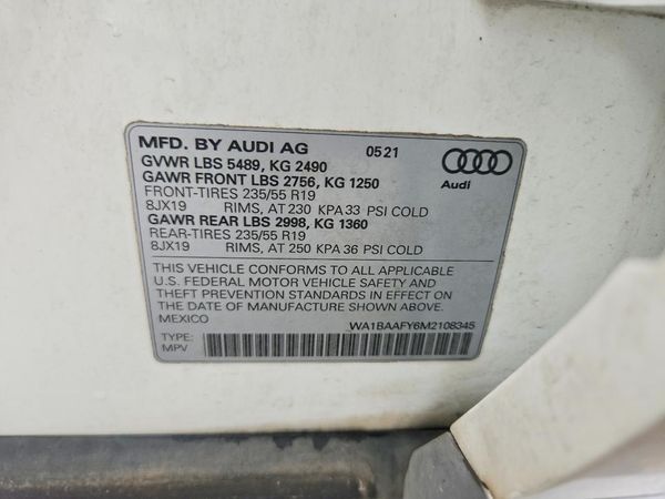 2021 AUDI Q5 quattro Premium Plus
