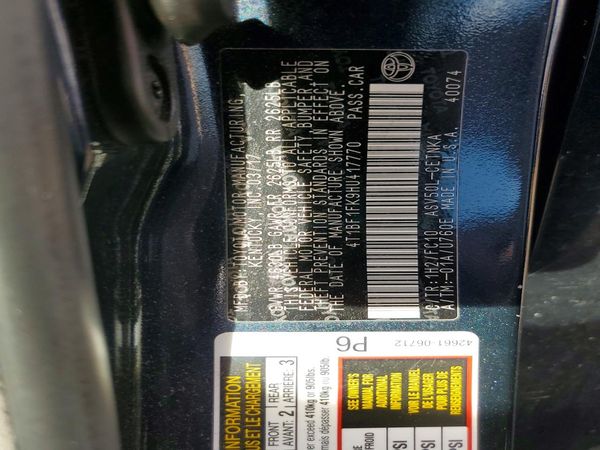 2017 TOYOTA CAMRY LE/SE/XLE/XSE