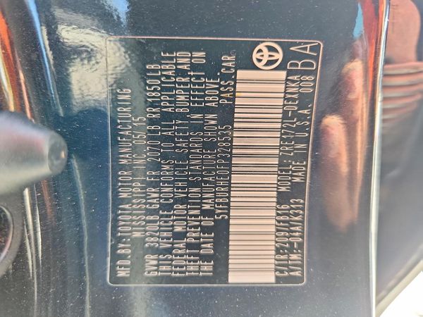 2015 TOYOTA COROLLA L/LE