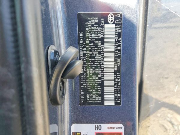2014 TOYOTA COROLLA L/LE