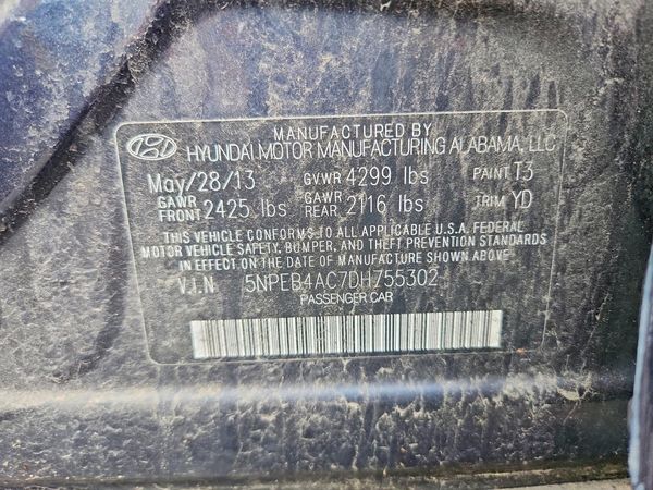 2013 HYUNDAI SONATA GLS/ GLS Popular