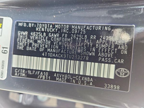 2026 TOYOTA CAMRY