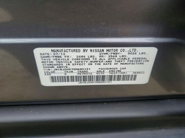 2013 INFINITI OTHER — VINS