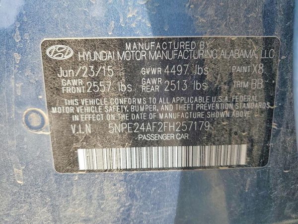 2015 HYUNDAI SONATA SE, ECO