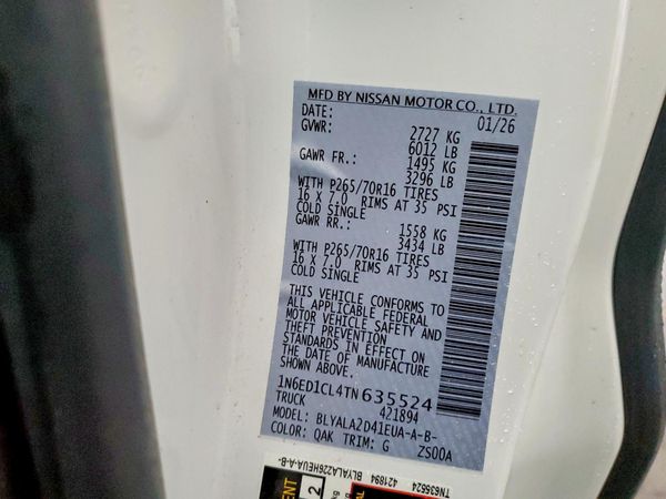 2026 NISSAN FRONTIER
