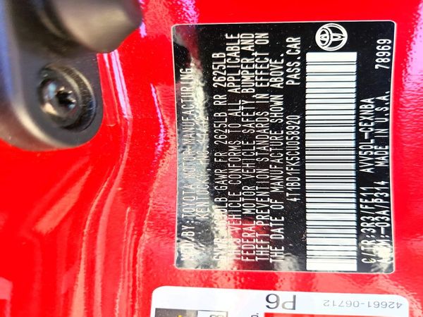 2012 TOYOTA CAMRY SOLA Hybrid — VINS