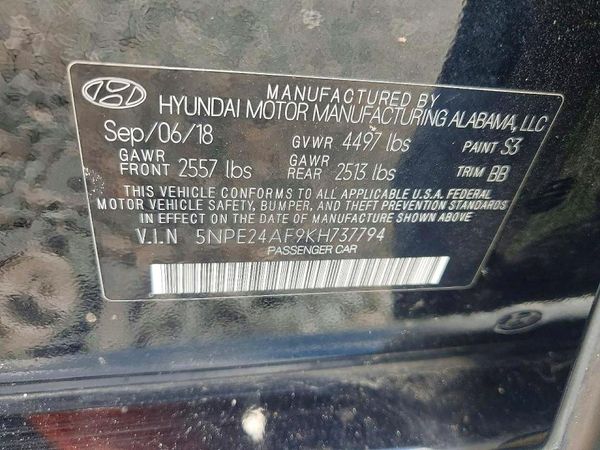 2019 HYUNDAI SONATA
