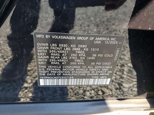 2026 VOLKSWAGEN ATLAS