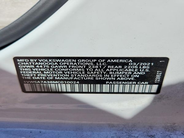 2021 VOLKSWAGEN PASSAT SE